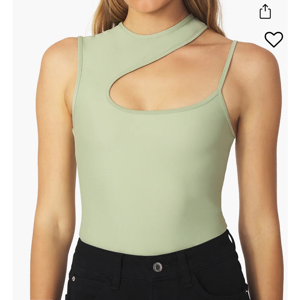 WeWoreWhat Asymmetric Spandex Jersey Bodysuit